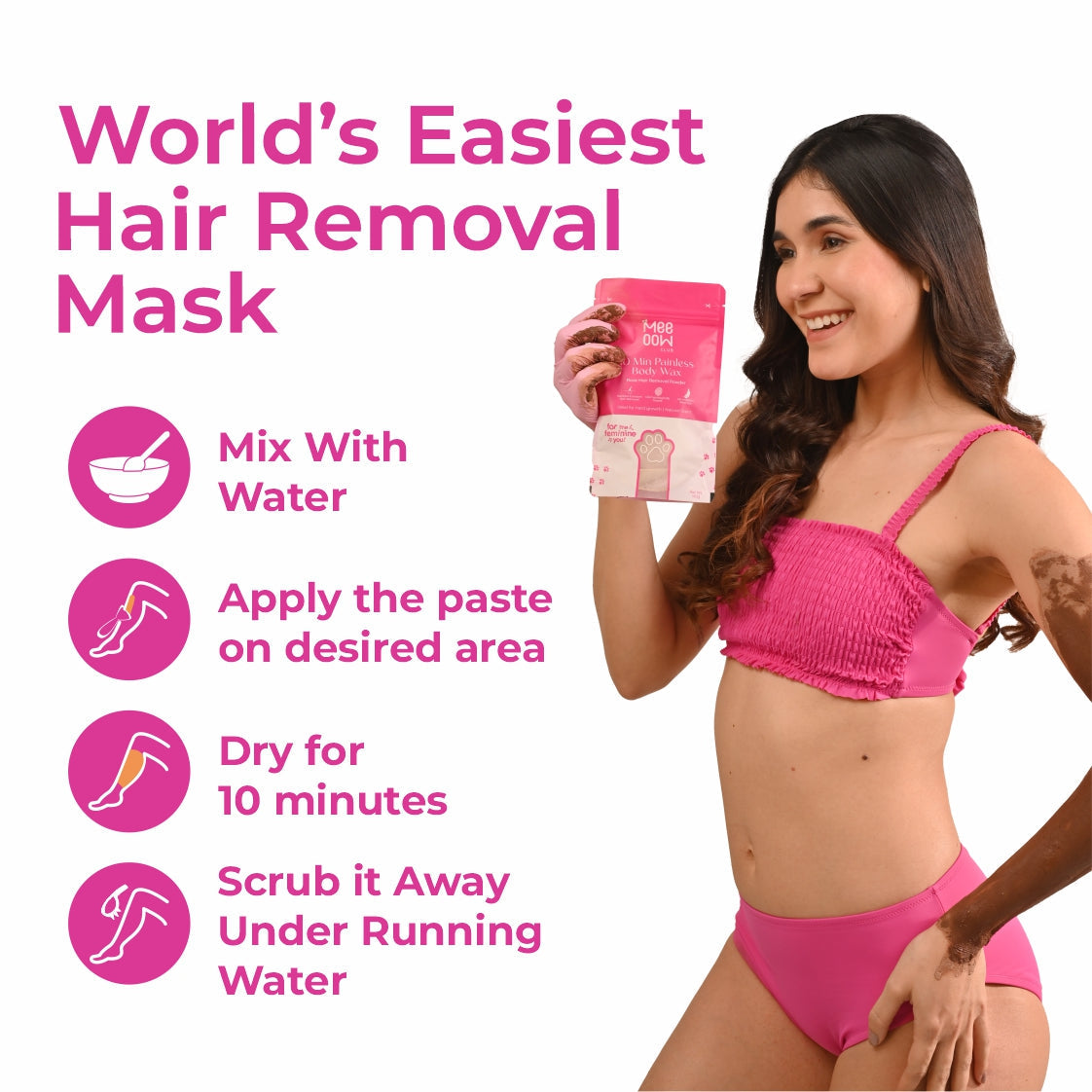 MEEOOW - 4-in-1 Rose Body Wax Powder Mask